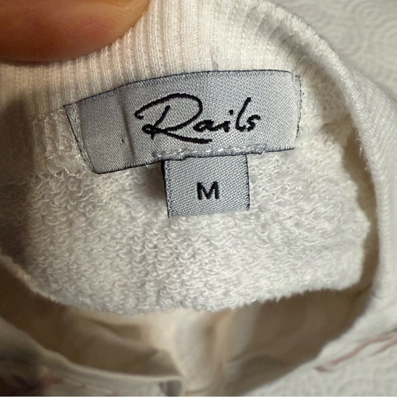 Rails Pink and White Crew Neck Sweater with Zebra Print - Picture 7 of 12